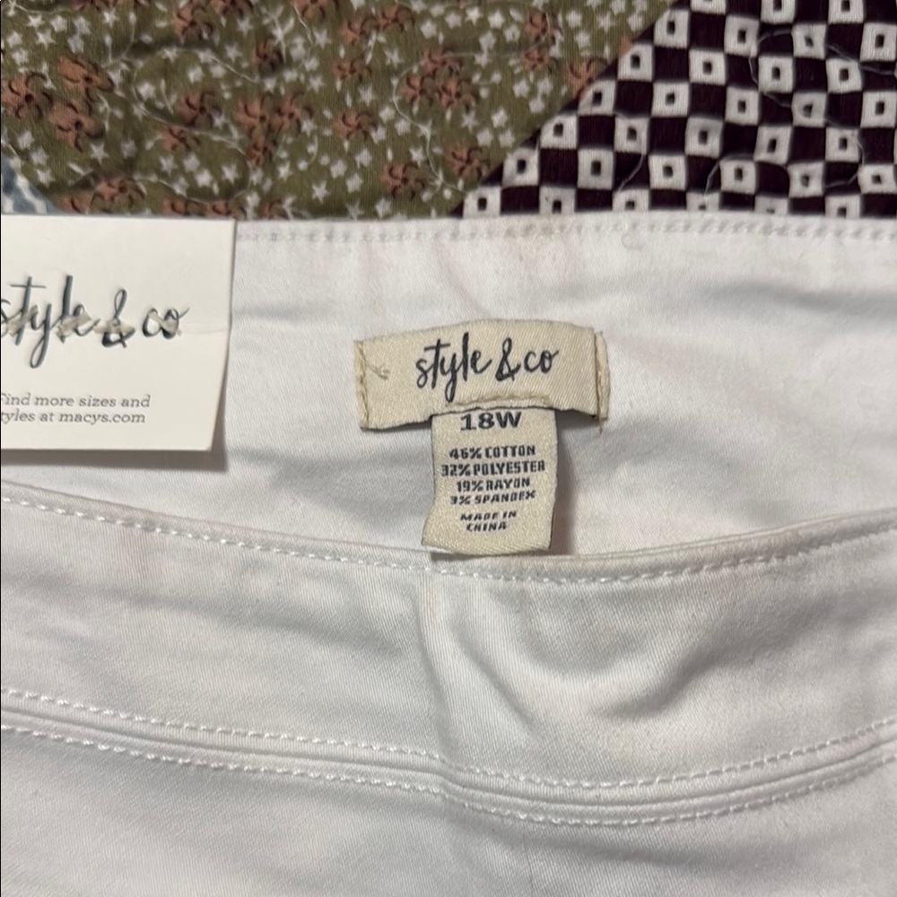 Style & Co. Crisp White Trousers